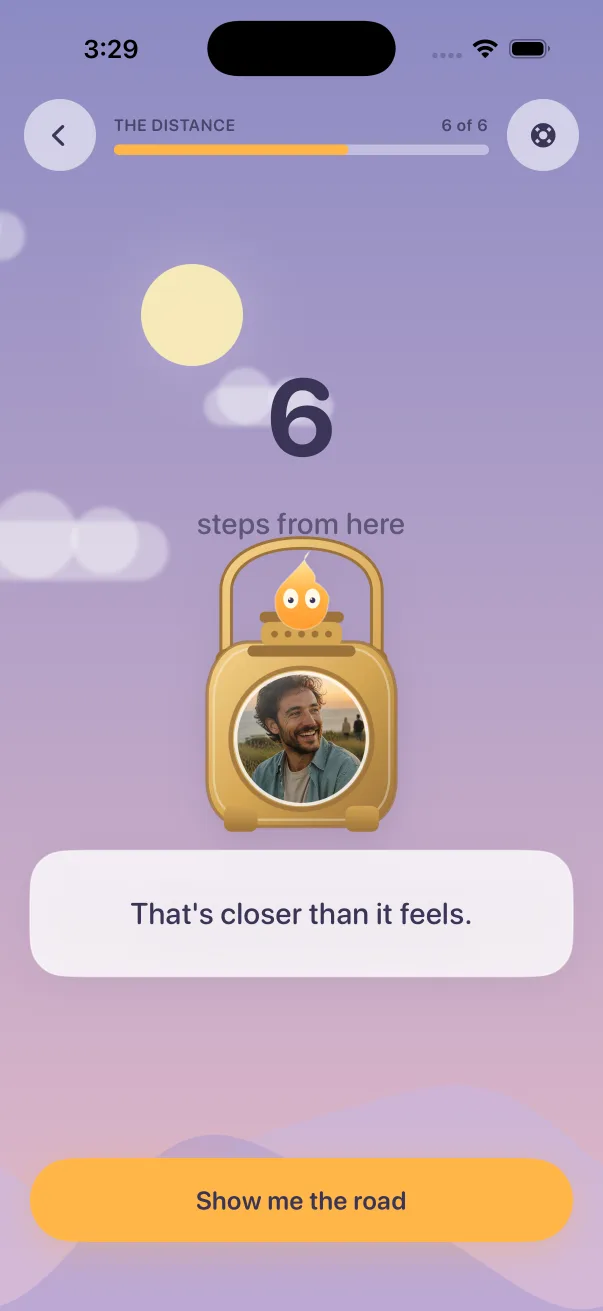 A personalized distance result in DepreScan
